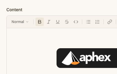 Building Rich Text into Aphex